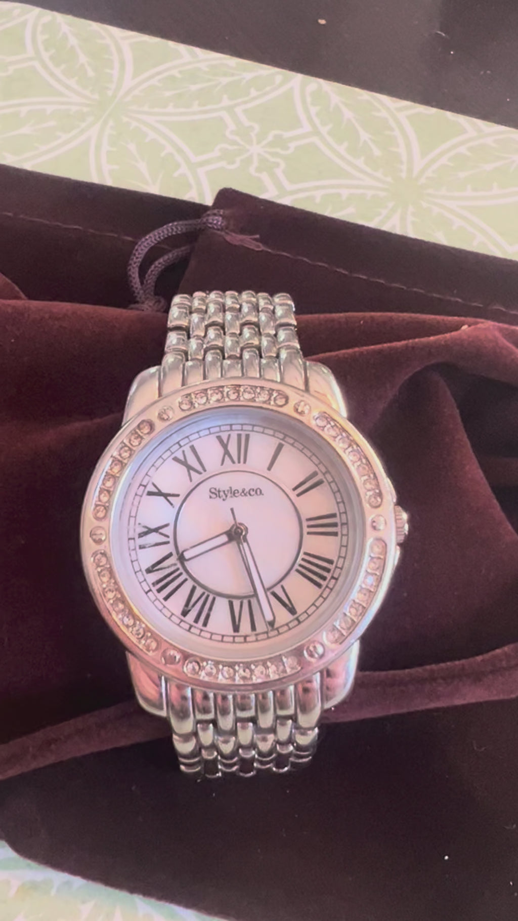 Ladies Styleco diamond accent cocktail watch. New battery