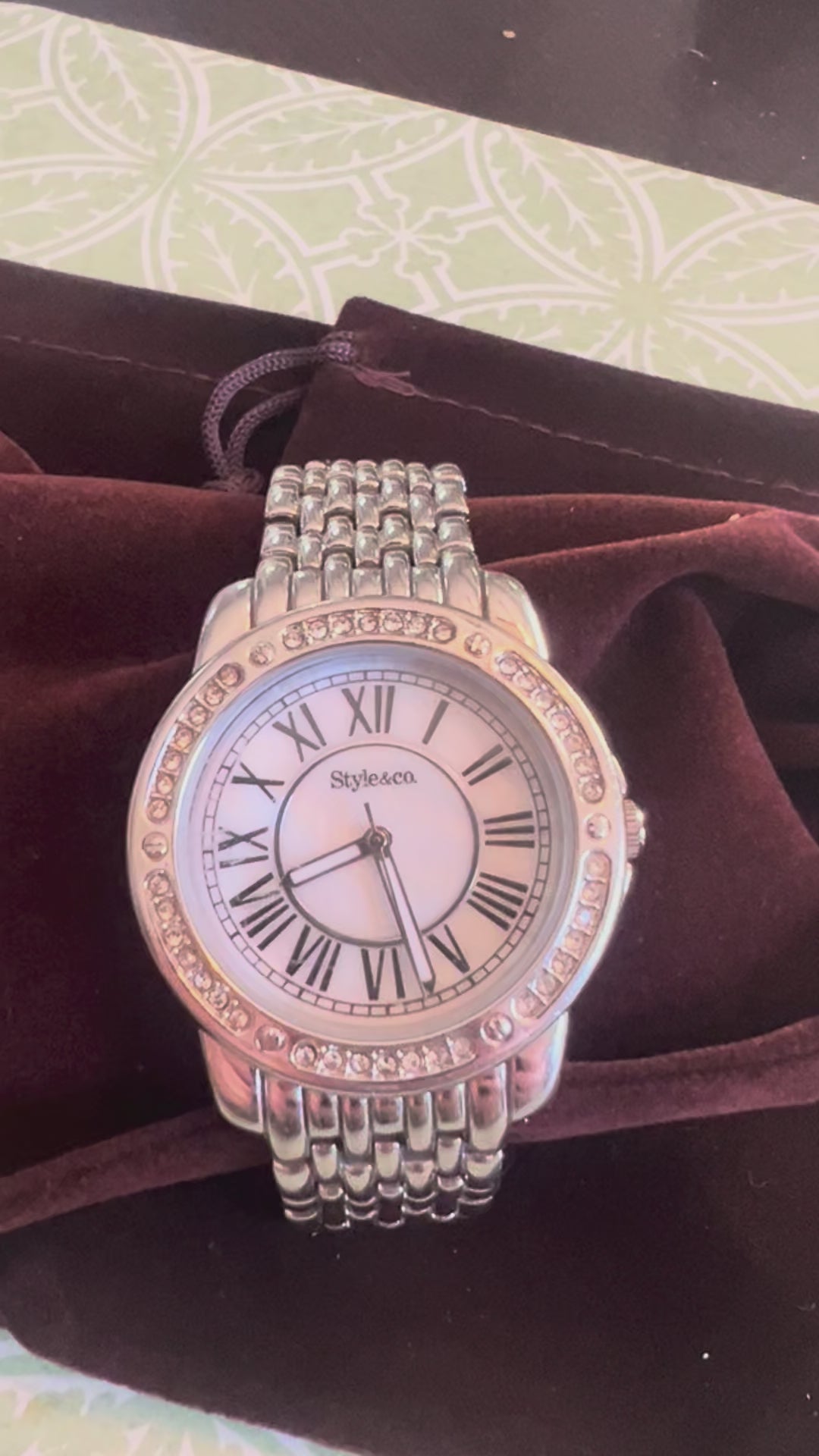 Ladies Styleco diamond accent cocktail watch. New battery