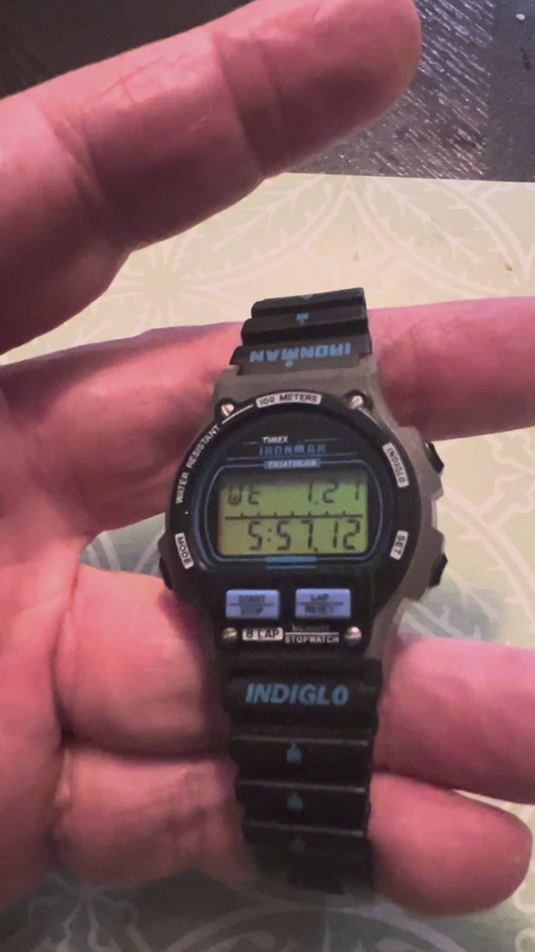 Vintage 1990s Timex Ironman Watch, Digital Watch, Women’s new battery bright glow
