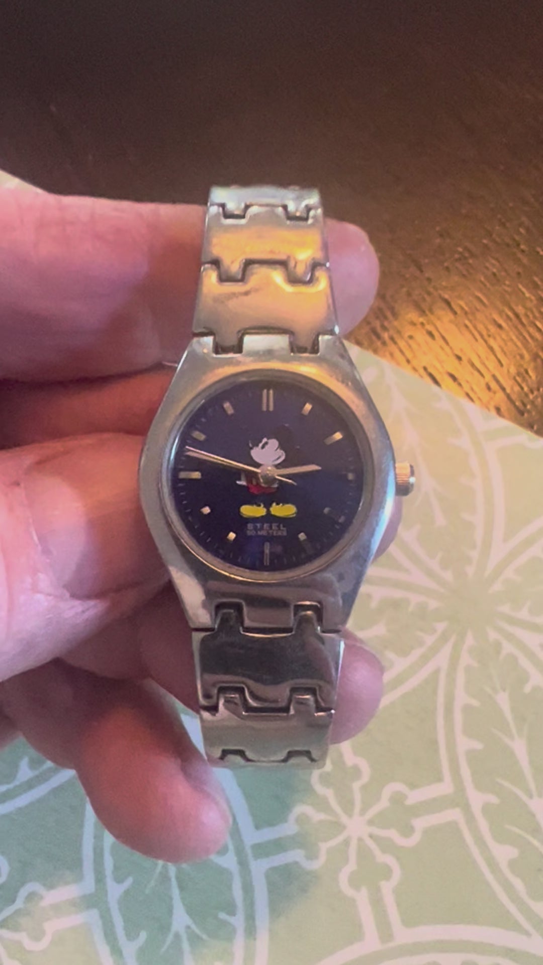 Disney Steel by Fossil Mickey Mouse dainty ladies watch. New battery