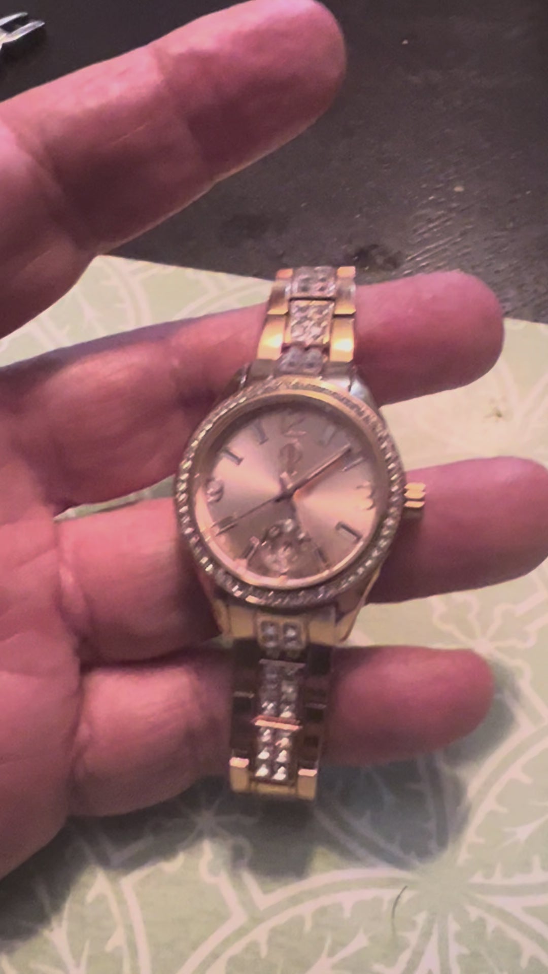 Jennifer Lopez FMDJL314 rose gold crystal accent ladies watch