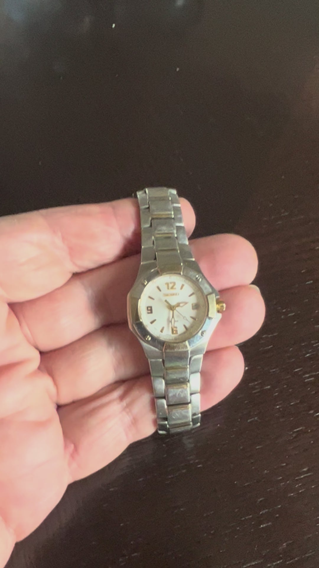 Seiko Coutura Womens 26mm Two Tone with Date, 7N82-0BE0- New Battery