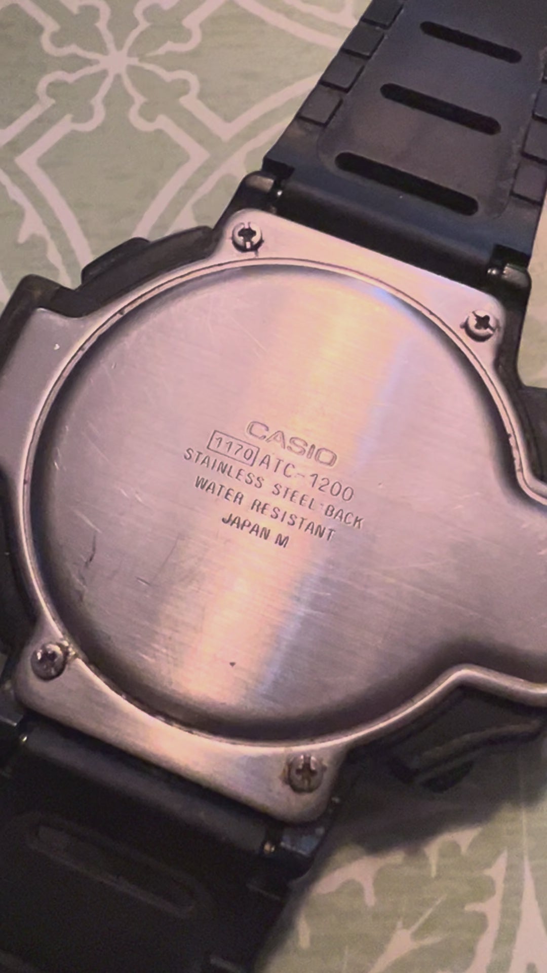 Rare CASIO Vintage 1990 atc-1200 watch New Battery Fully Functional.