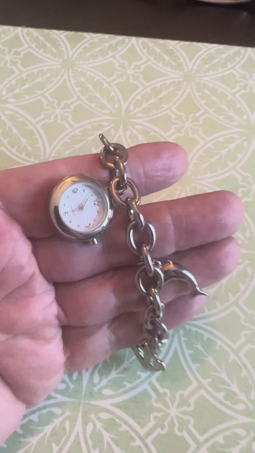 Ladies ocean themed charm bracelet watch. New battery.