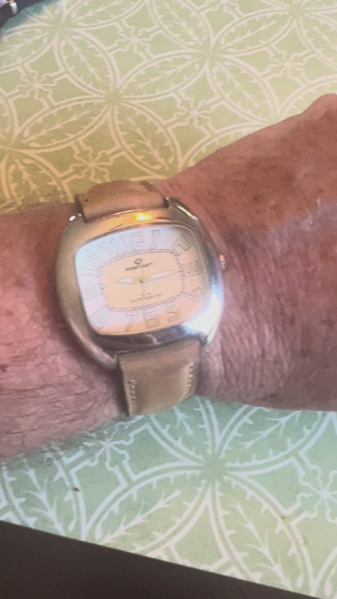 Men’s large rectangular Kontakt brand watch